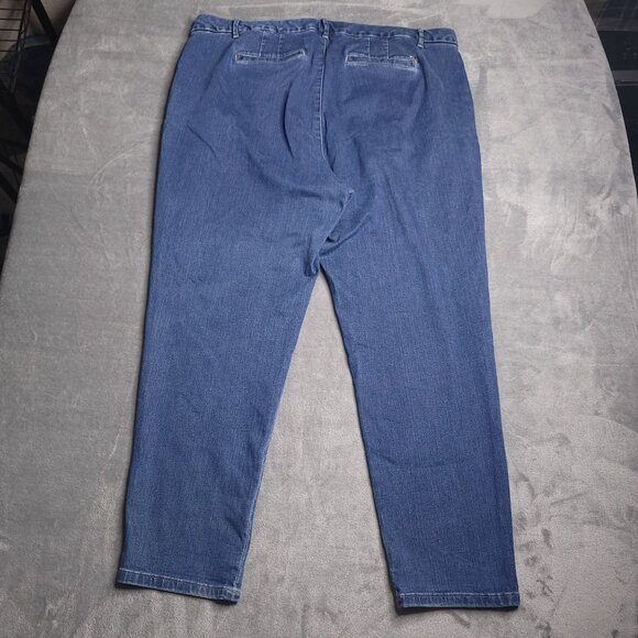 Tommy Hilfiger Womens Tapered Leg Jeans Plus Size 18W High Rise Medium Wash - Picture 3 of 8